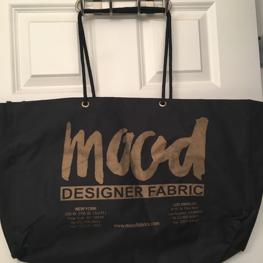Mood Fabrics New York Canvas Linen Black Bag Tote